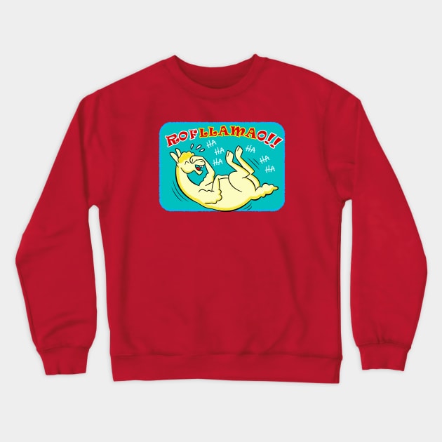 Laughing Llama Crewneck Sweatshirt by Toonicorn